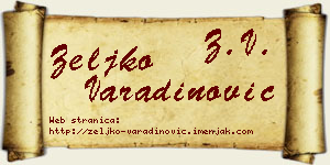 Željko Varadinović vizit kartica